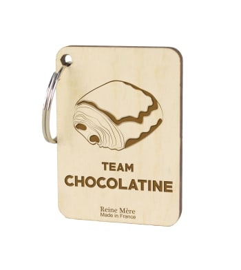Chocolatine - Porte-clés en bois de bouleau made in france