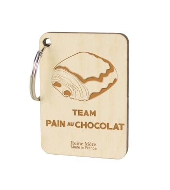 Pain au Chocolat - Porte-clés en bois de bouleau made in france