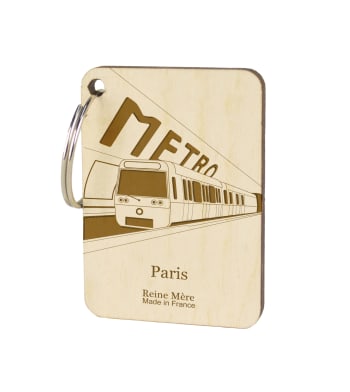 Plateforme métro - Porte-clés en bois de bouleau made in france