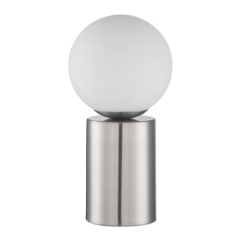 Lobb - Lampe de chevet tactile chrome avec globe