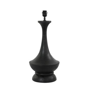 Nicolo - Pied de lampe noir bois ø28cm