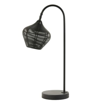 Alvaro - Lampe de table noir métal 27x20x61cm