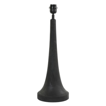 Jovany - Pied de lampe noir bois ø20cm