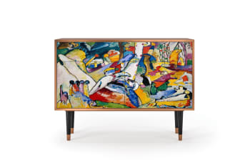 IMPROVISATION 26 BY WASSILY KANDINSKY - Buffet  multicolore 2 tiroirs et 2 portes L 115 cm
