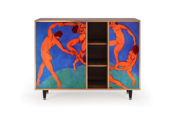 THE DANCE BY HENRI MATISSE - Credenza multicolore 3 cassetti e 1 anta  L 125 cm
