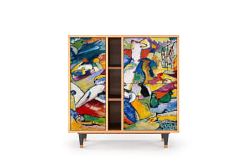 IMPROVISATION 26 BY WASSILY KANDINSKY - Buffet  multicolore 3 portes L 94 cm