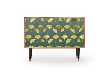 GINGKO LEAVES - Sideboard grün und gelb mit 2 Schubladen und 2 Türen  L 115 cm