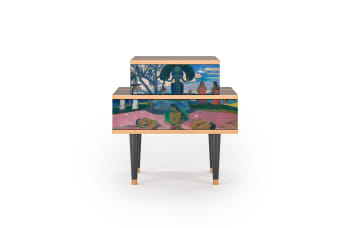 DAY OF THE GOD BY PAUL GAUGUIN - Table de chevet multicolore 2 tiroirs L 58 cm