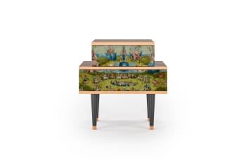 THE GARDEN BY HIERONYMUS BOSCH - Table de chevet multicolore 2 tiroirs L 58 cm