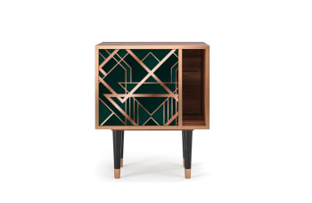 EMERALD GATSBY - Table de chevet vert 1 porte L 58 cm