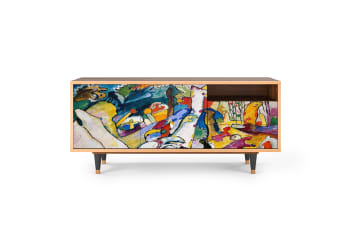 IMPROVISATION 26 BY WASSILY KANDINSKY - Mueble de TV multicolores 2 cajones y 2 puertas  L 125 cm