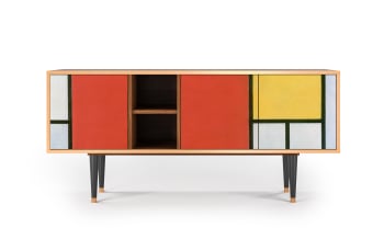 Mueble de TV multicolores 3 puertas  L 150 cm