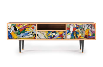 IMPROVISATION 26 BY WASSILY KANDINSKY - Mueble de TV multicolores 2 cajones y 1 puerta  L 170 cm
