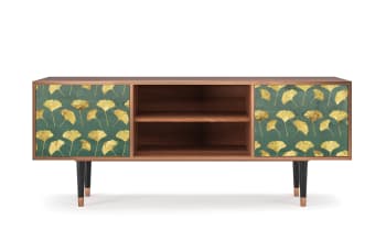 GINGKO LEAVES - Mueble de TV verde y amarillo 2 puertas  L 170 cm