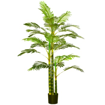 Planta artificial 19.5 x 19.5 x 190 cm color verde