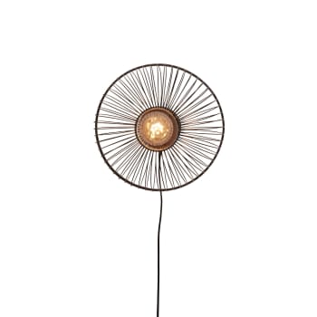 Lampada A Sospensione In Bambù Intrecciato A Mano, Stile Pastorale Con Lampadina LED 12W Calda, Per Soggiorno, Bar, Ristorante - 2