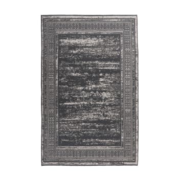 IVO - Tapis de salon en polyester gris 80x160 cm