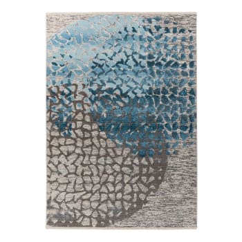 NILAD - Tapis de salon en polypropylène bleu 160x230 cm