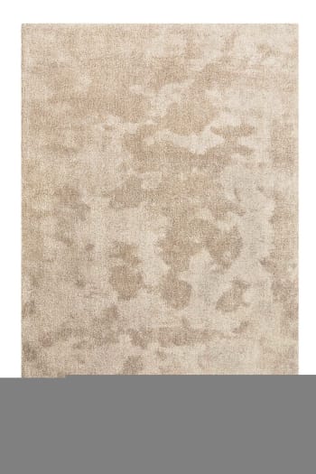 Sienna - Tapis en microfibre doux et dense beige sable  200x200