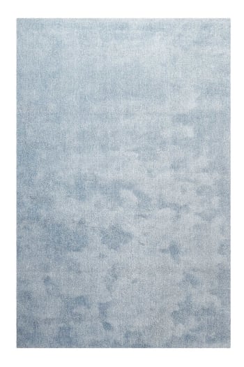 Sienna - Tapis en microfibre doux et dense bleu ciel chiné 160x230