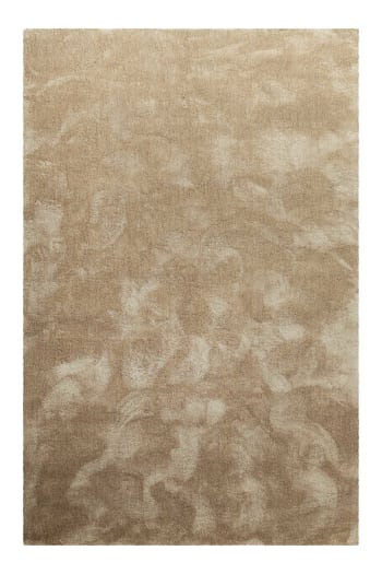 Sienna - Tapis en microfibre doux et dense brun-beige chiné  160x230