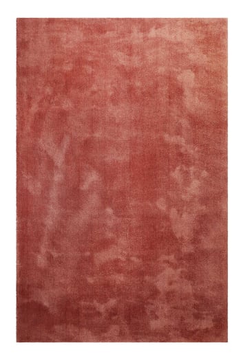 Sienna - Tapis en microfibre doux et dense brique chiné 120x170