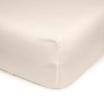 Mevak essentials - Sábana bajera ajustable de algodón 160cm beige