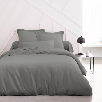 Mevak dormitorio - Funda nórdica cama de 105cm color plata/gris de pol./alg.