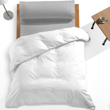 Mevak dormitorio - Funda nórdica cama de 135cm color blanco de pol./alg.