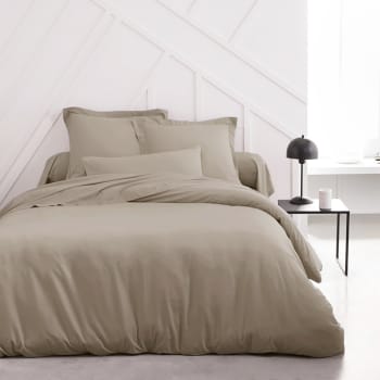 Mevak dormitorio - Funda nórdica cama de 135cm color beige/lino de pol./alg.