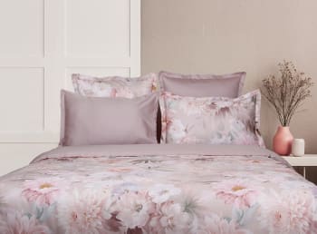 Parure De Lit - COTE DECO - Bourgeon - Gris - Housse De Couette 240x220 Cm 2 Taies 63x63 Cm 90777028