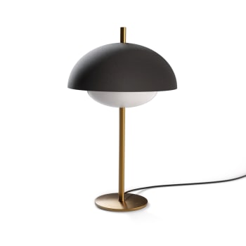 Lámpara de mesa de metal negro y dorado D 22cm
