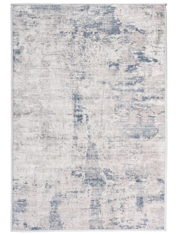 KIAMA - Tapis de salon en polyester bleu 80x160 cm