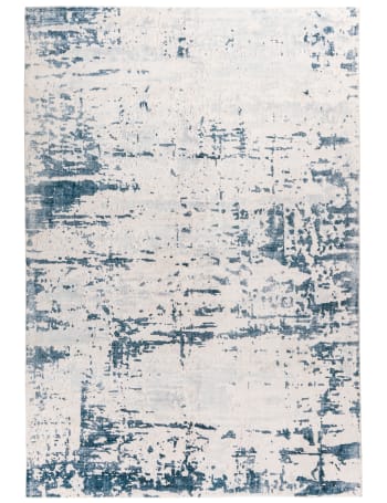 SHARY - Tapis de salon en polyester bleu 80x160 cm