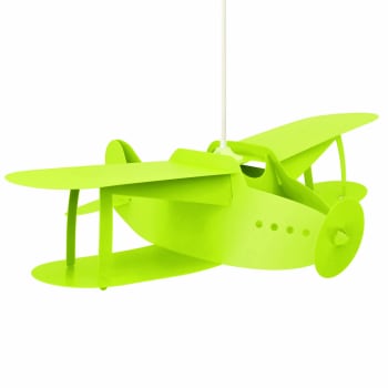 Lámpara de techo infantil Avión Verde 50 cm