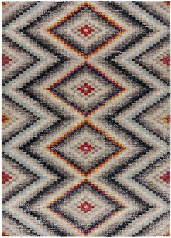 SASSY - Ethnischer mehrfarbiger Outdoor-Indoor Teppich, 133X190 cm