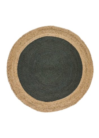 Mahon - Tapis rond en jute gris, 120X120 cm