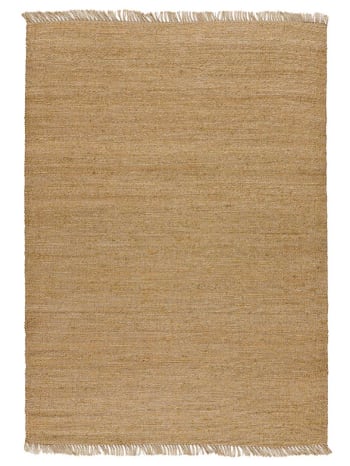 NAKO - Tapis en jute avec franges couleur naturelle, 120X170 cm