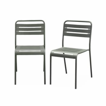 Amélia - Lot de 2 chaises de jardin, savane
