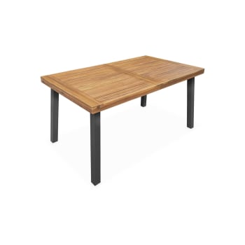 Santana - Table de jardin bois et métal 6 places