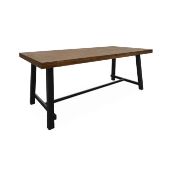 Fortaleza - Tavolo da interno/esterno in legno e metallo, 190 cm, 6-8 posti a