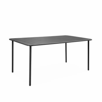 Amélia table 160x90cm - Table de jardin en métal anthracite 6 à 8 places