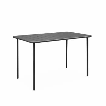 Amélia - Table de jardin en métal anthracite 4 places