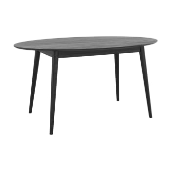 Mesa de comedor oval negra  San-Pal Decoración online