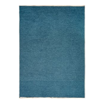 Reversible - Tapis réversible bleu pétrole/gris foncé 120x170