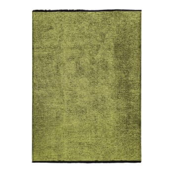 Venice - Tapis en coton et polyester lavable tissé plat vert 160x230