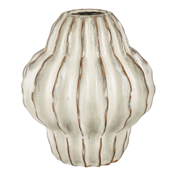 Altea - Vase en céramique blanc cassé H28