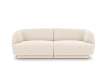 Miley - Canapé 2 places en tissu chenille beige clair