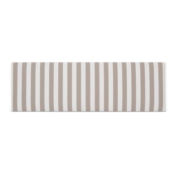 Tête De Lit Tapissée Tissu Rayé Turquoise 145x52cm - Fabriqué En Espagne