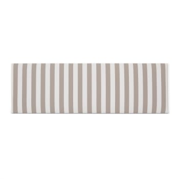 BILLIE SUANCES - Tête de lit tapissée en tissu rayé beige 165x52cm